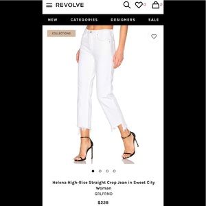 NWT GRLFRND The Helena White Jeans